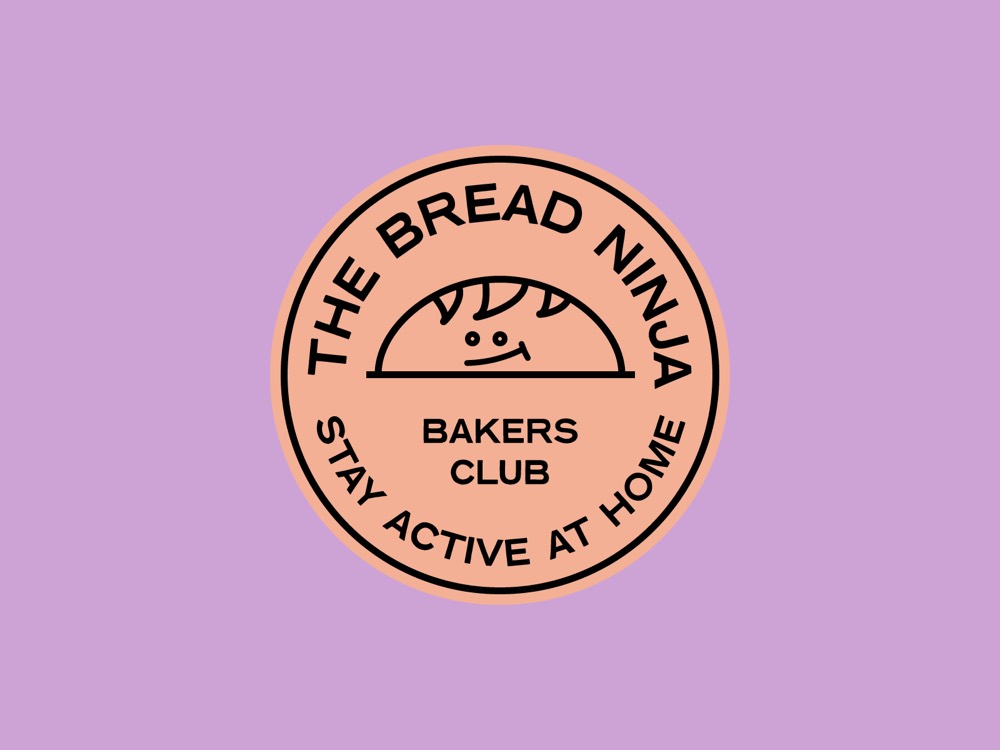 The Bread Ninja badge on lilac